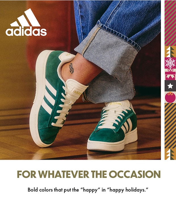 ADIDAS | FOR WHATEVER THE OCCASION | Bold colors that put the 'happy' in 'happy holidays.'