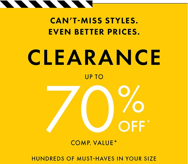 CLEARANCE UP TO 70% OFF*
