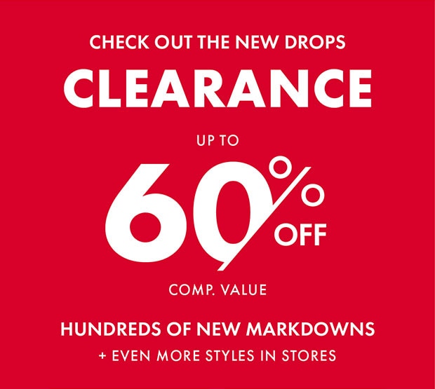 CLEARANCE UP TO 60% OFF