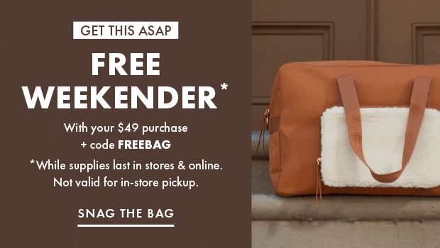Dsw free weekender new arrivals bag code