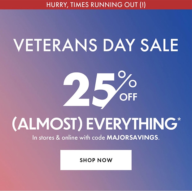 Dsw veterans sales day sale