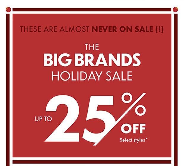 THE BIG BRANDS HOLIDAY SALE