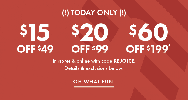 15 OFF IS HERE FOR ONE DAY ONLY Designer Shoe Warehouse
