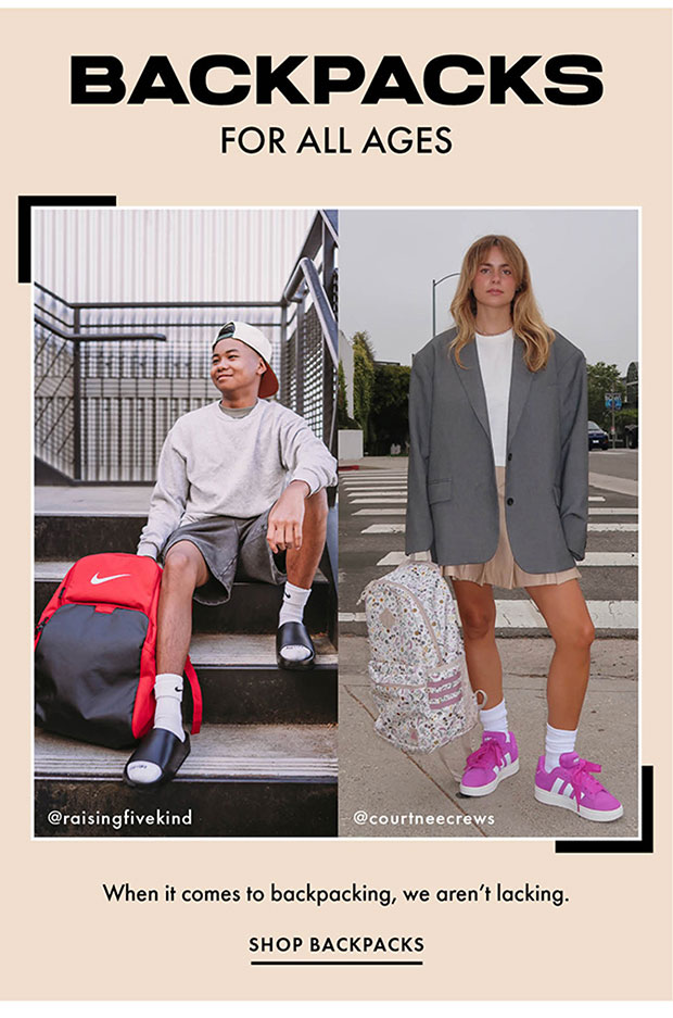SHOP BACKPACKS