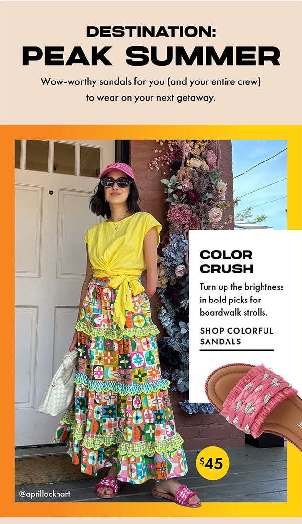 SHOP COLORFUL SANDALS