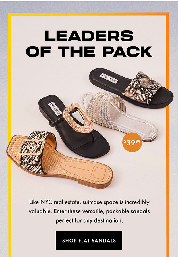 SHOP FLAT SANDALS