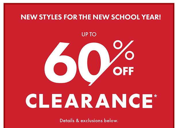 UPTO 60% OFF CLEARANCE*