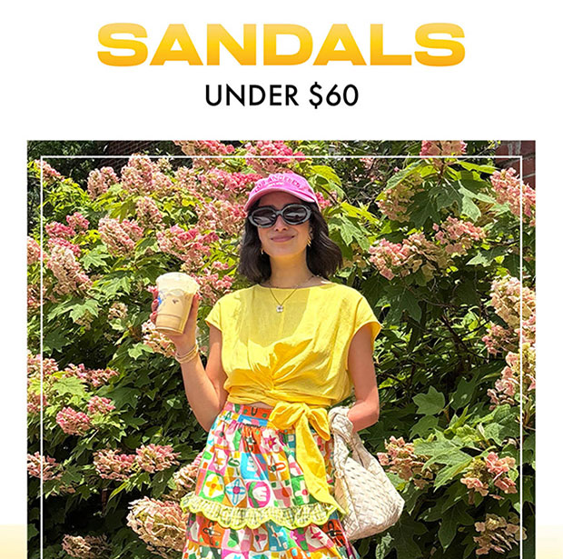 SANDALS UNDER $60