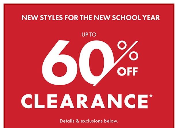 UPTO 60% OFF CLEARANCE*