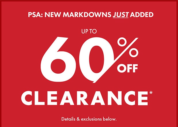 UPTO 60% OFF CLEARANCE*