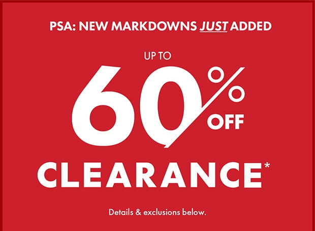 UPTO 60% OFF CLEARANCE*