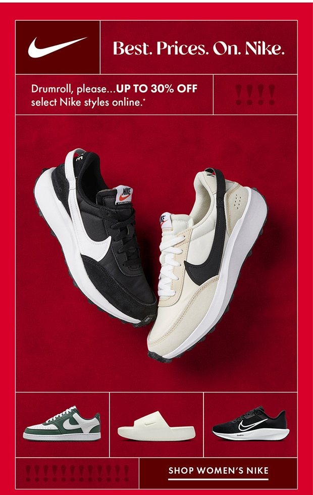 DSW NIKE Up to 30 off select styles online only Campaign Buzz