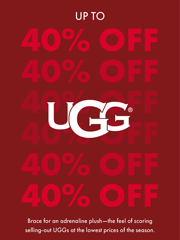 UP TO 40% OFF UGG