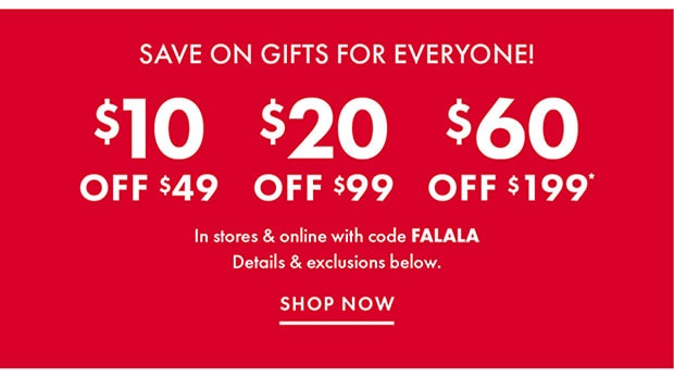 SAVE ON GIFTS FOR EVERYONE! SHOP NOW WITH CODE FALALA