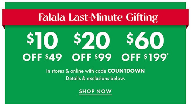 FALALA LAST-MINUTE GIFTING SHOP NOW WITH CODE COUNTDOWN