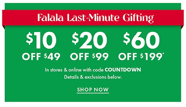 $10 $20 $60 with code COUNTDOWN SHOP NOW