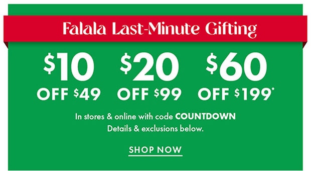 FALALA LAST-MINUTE GIFTING SHOP NOW WITH CODE COUNTDOWN