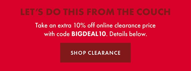 SHOP CLEARANCE WITH CODE BIGDEAL10