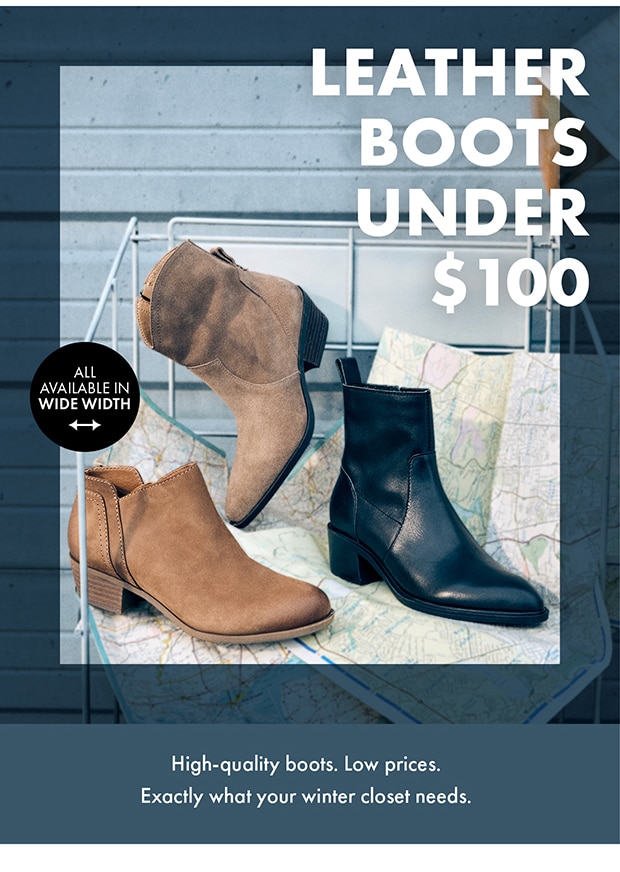 LEATHER BOOTS UNDER $100