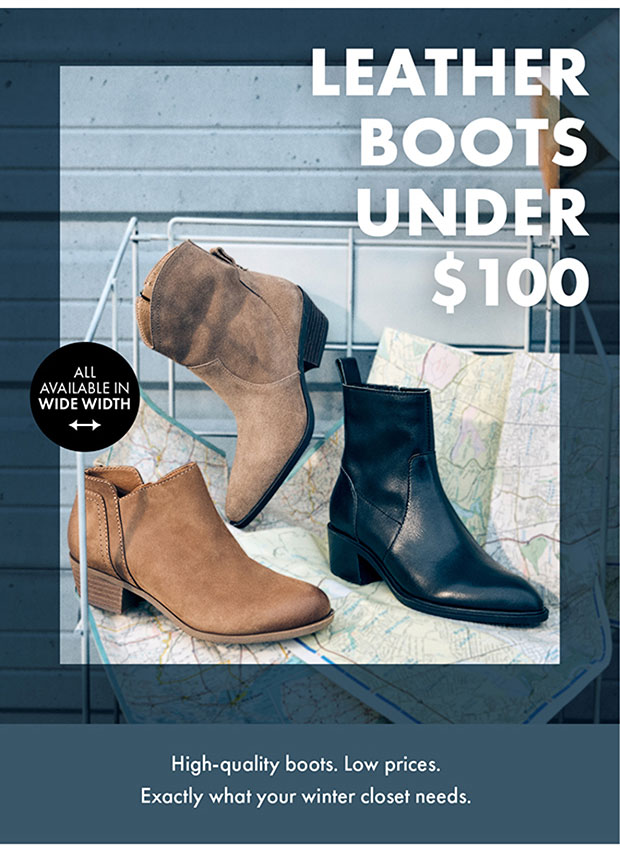 LEATHER BOOTS UNDER $100