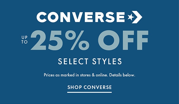 UP TO 25% OFF SHOP CONVERSE