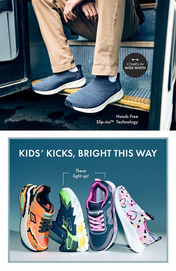 COMES IN WIDE WIDTH | KIDS’ KICKS, BRIGHT THIS WAY