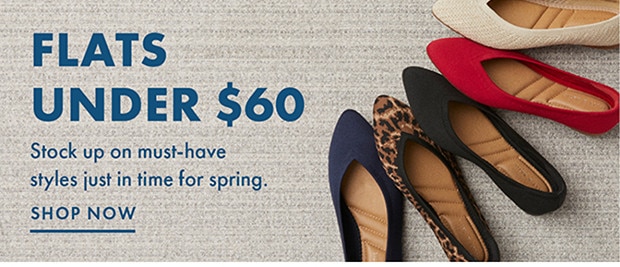 FLATS UNDER $60 SHOP NOW