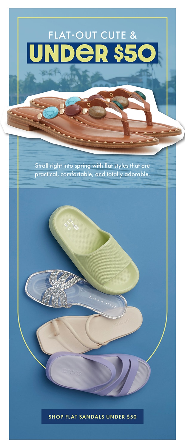 SHOP FLAT SANDALS UNDER $50