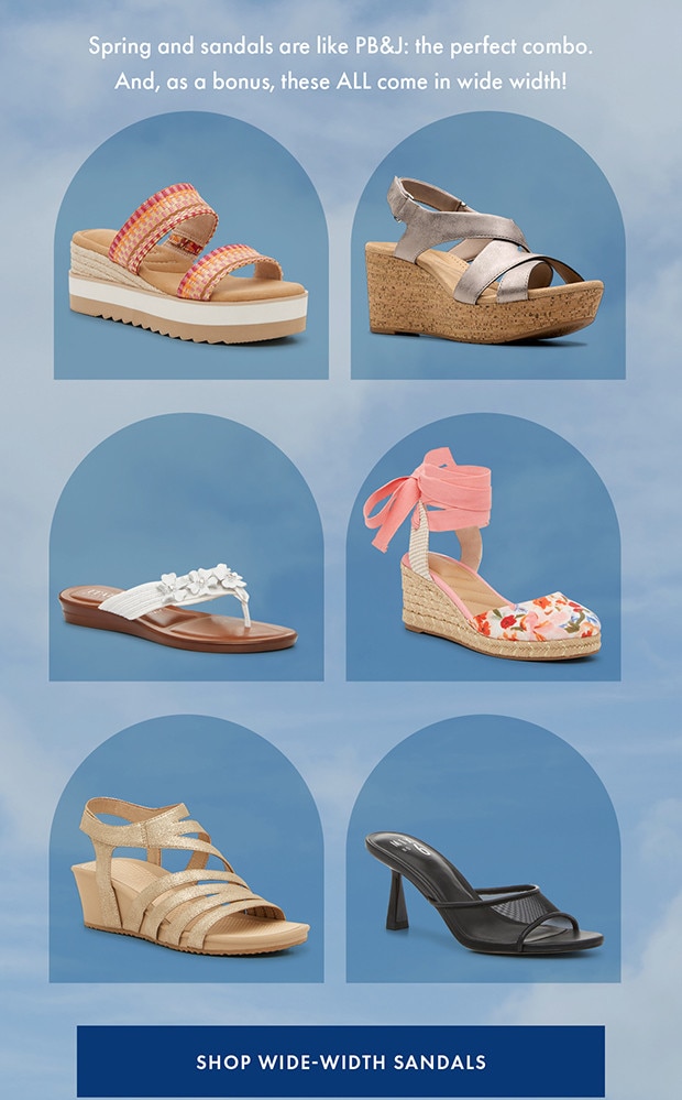 SHOP WIDE-WIDTH SANDALS