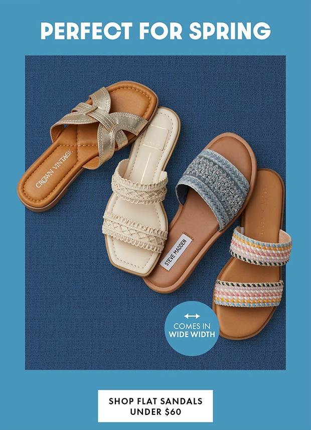 SHOP FLAT SANDALS UNDER $60