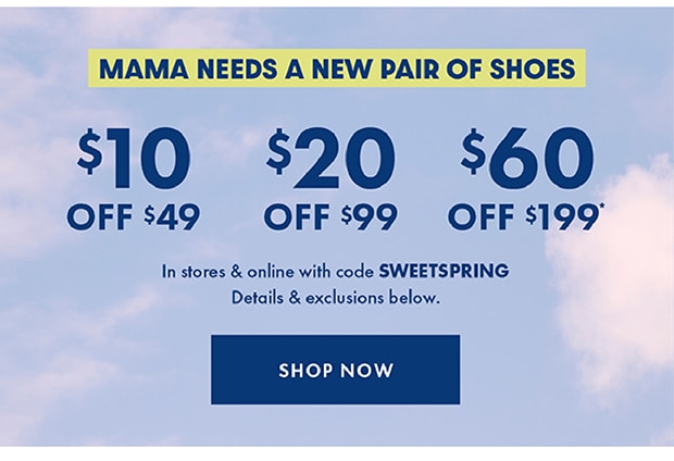 $10 OFF $49 | $20 OFF $99 | $60 OFF $199* | Code - SWEETSPRING | SHOP NOW